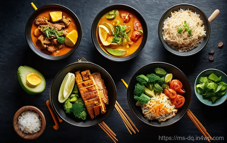 밀프렙 재료 준비 필수 아이템 - Here are three detailed English prompts for image generation, focusing on Malaysian meal prepping, w...